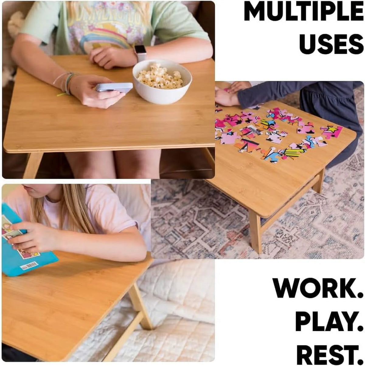 Foldable Natural Bamboo Low Table Z30667