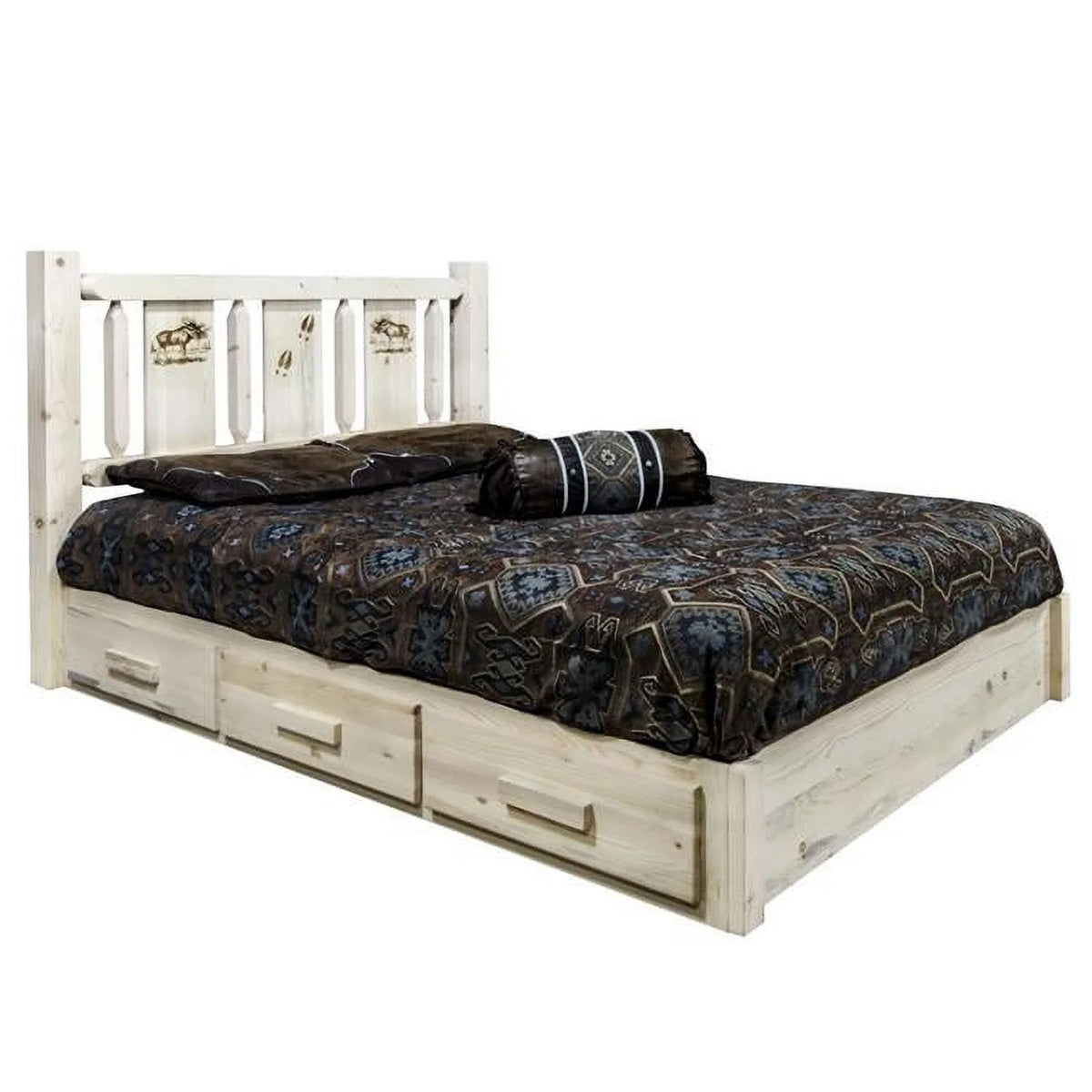 Full Size Platform Bed with Storage B58164