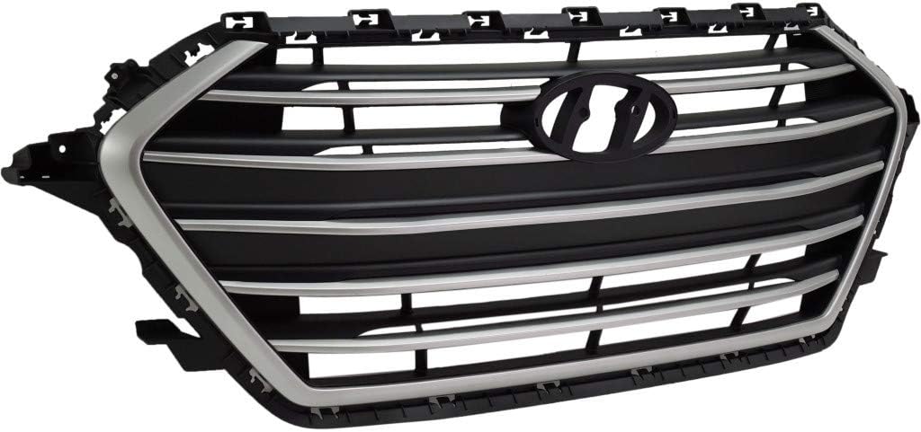 Silver Shell Black Insert Grille Assembly S48227