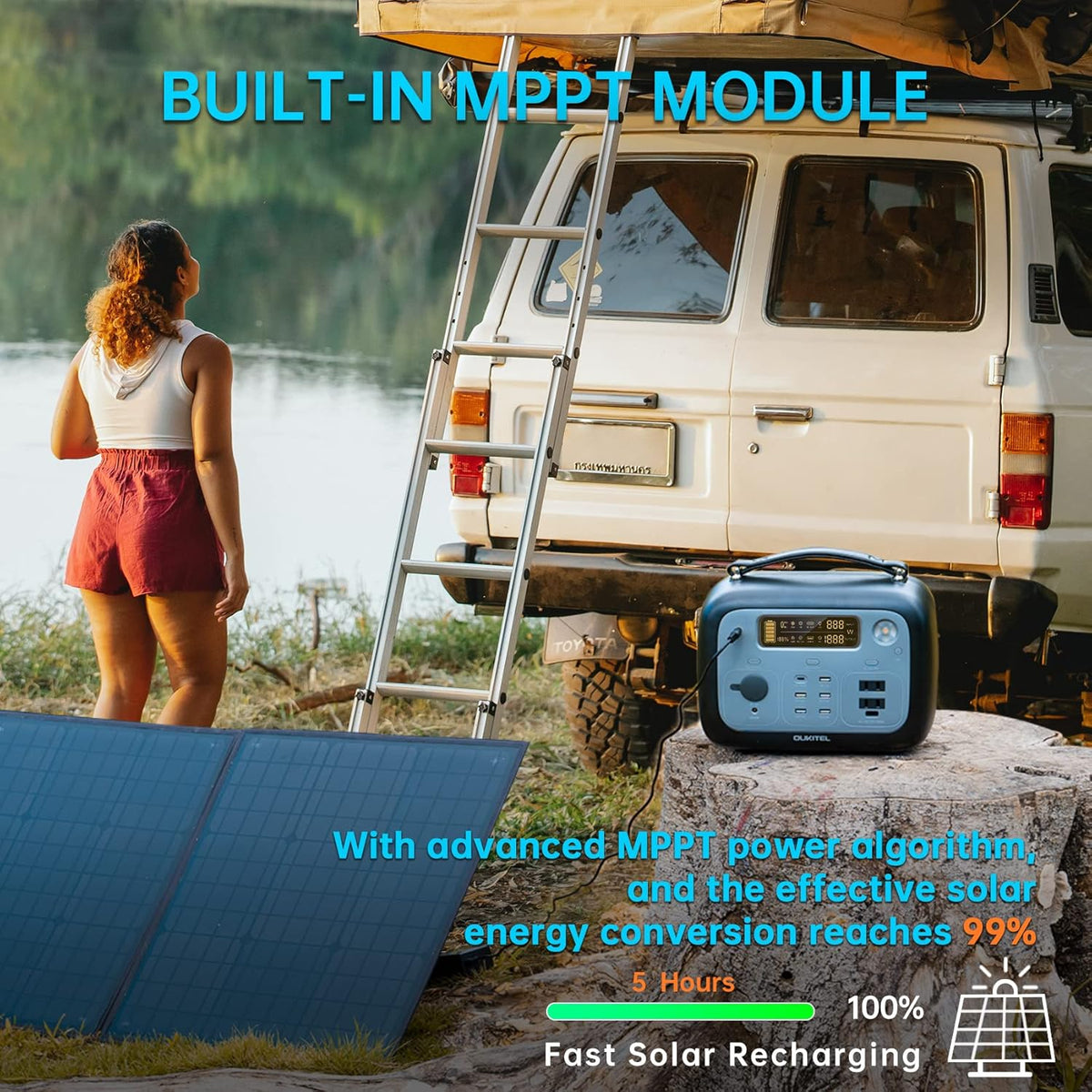 Portable Power Station 500Wh 500W Solar Generator D103226