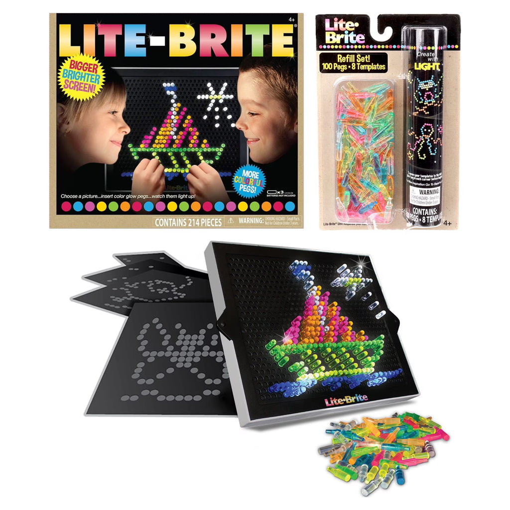 Lite Brite Ultimate Classic & Refill Pack with 14 Templates & 300 Pegs H724048