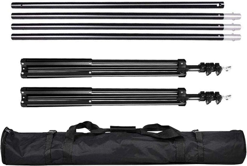 8 x 10ft Adjustable Photo Backdrop Stand with Carry Bag and 3 Clamps M154036