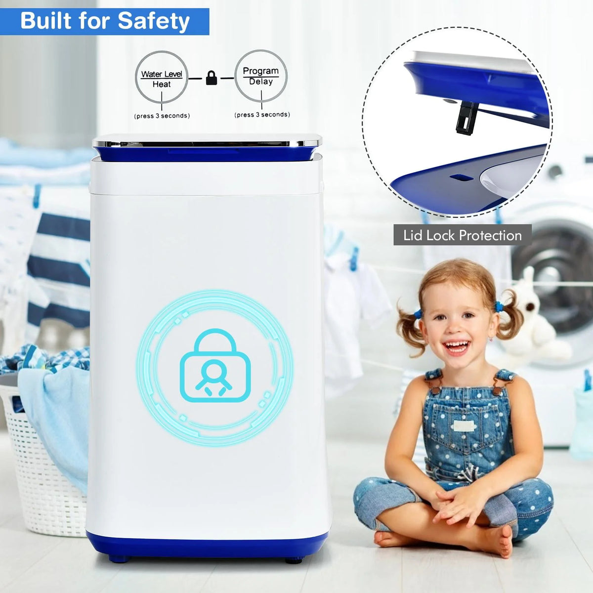 7.7lbs Compact Automatic Washing Machine N149269