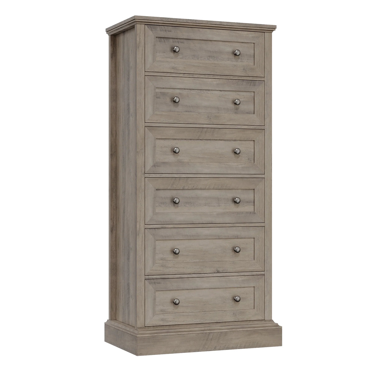Gray 6 Drawer Wood Dresser A8841