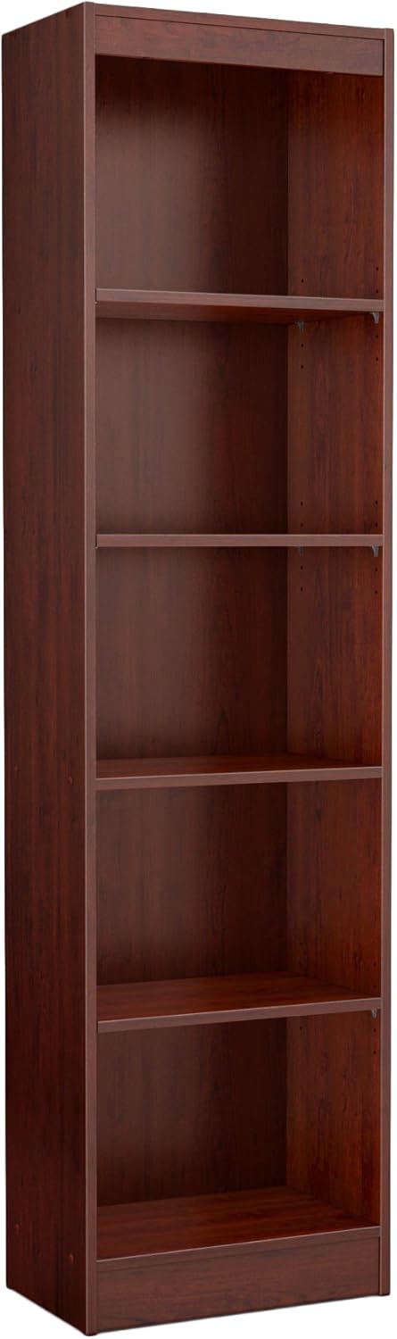 Pure White 5-Shelf Narrow Bookcase Y27560