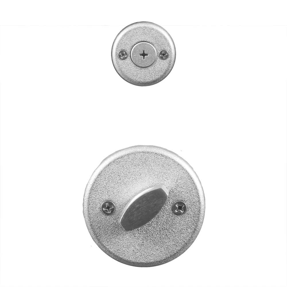 Mechanical Pushbutton Auxiliary Lock with Thumbturn 1 in. Deadbolt & 2.75 in. Backset Satin Chrome Q999753