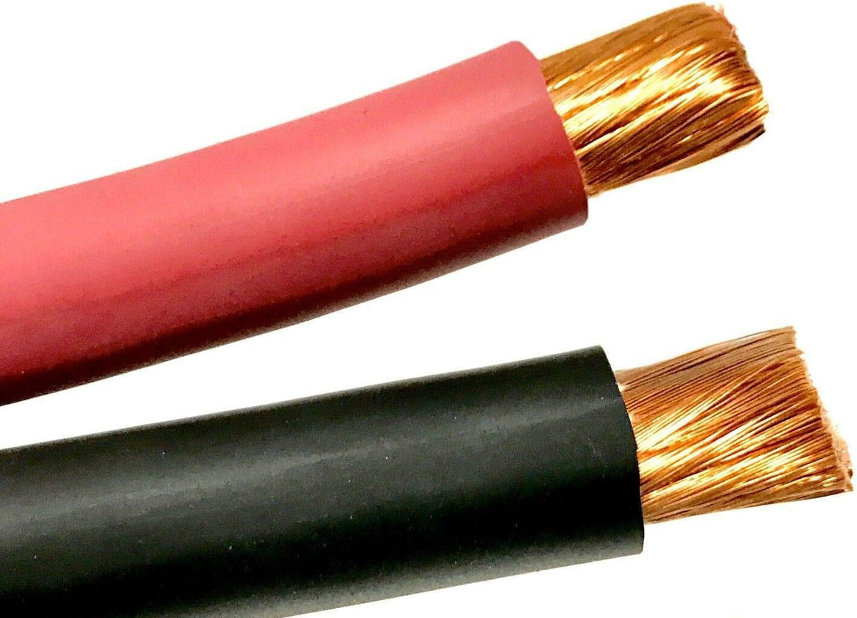 6 Gauge Pure Copper Flexible Cable Wire 20 ft Black 20 ft Red I5310