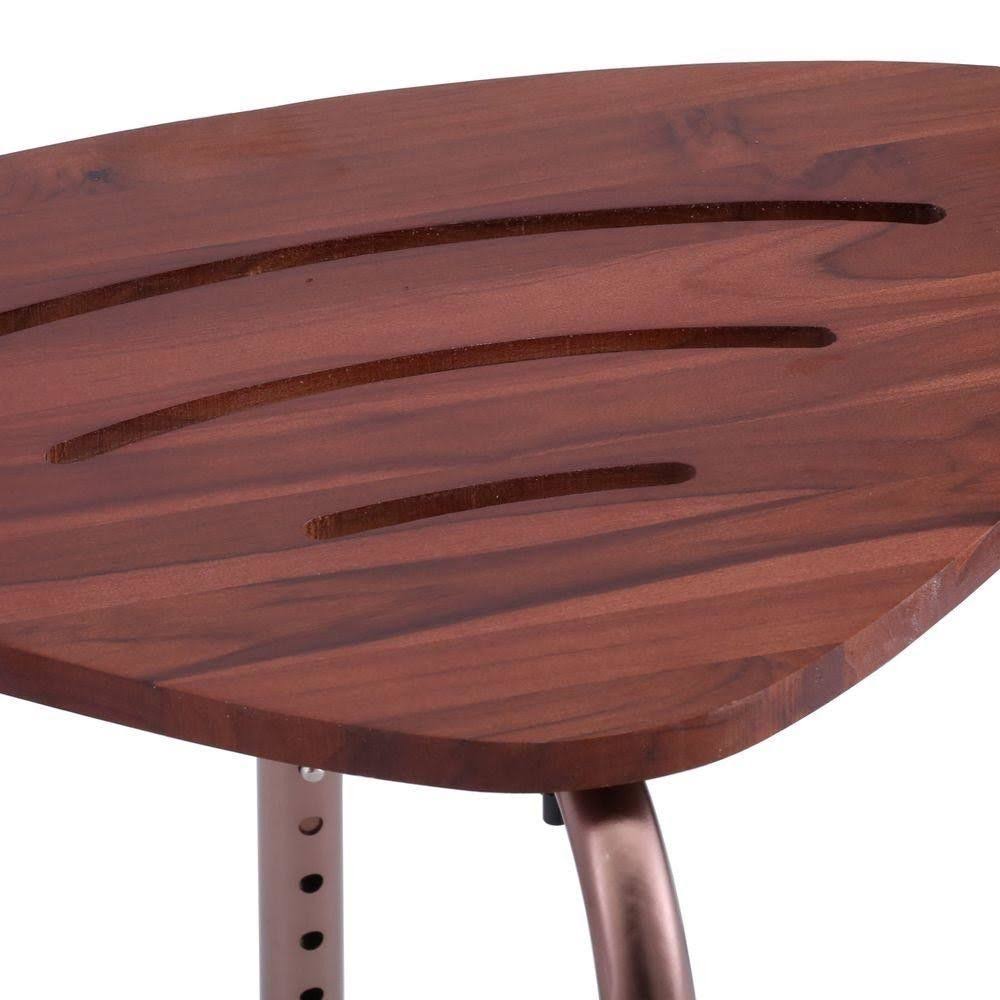 Adjustable Height Teak Bath Bench Stool P9564