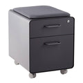 Dark Grey 2-Drawer Locking Filing Cabinet I55052