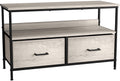 Rustic Beige TV Stand Dresser with 2 Drawers L2049