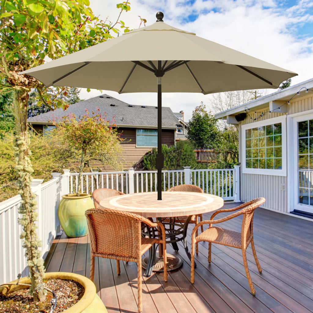 Beige Replacement Canopy for Round 9FT Patio Umbrellas with 8 Ribs K991374