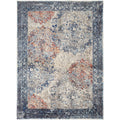 Blue/Ivory/Red Area Rug N814
