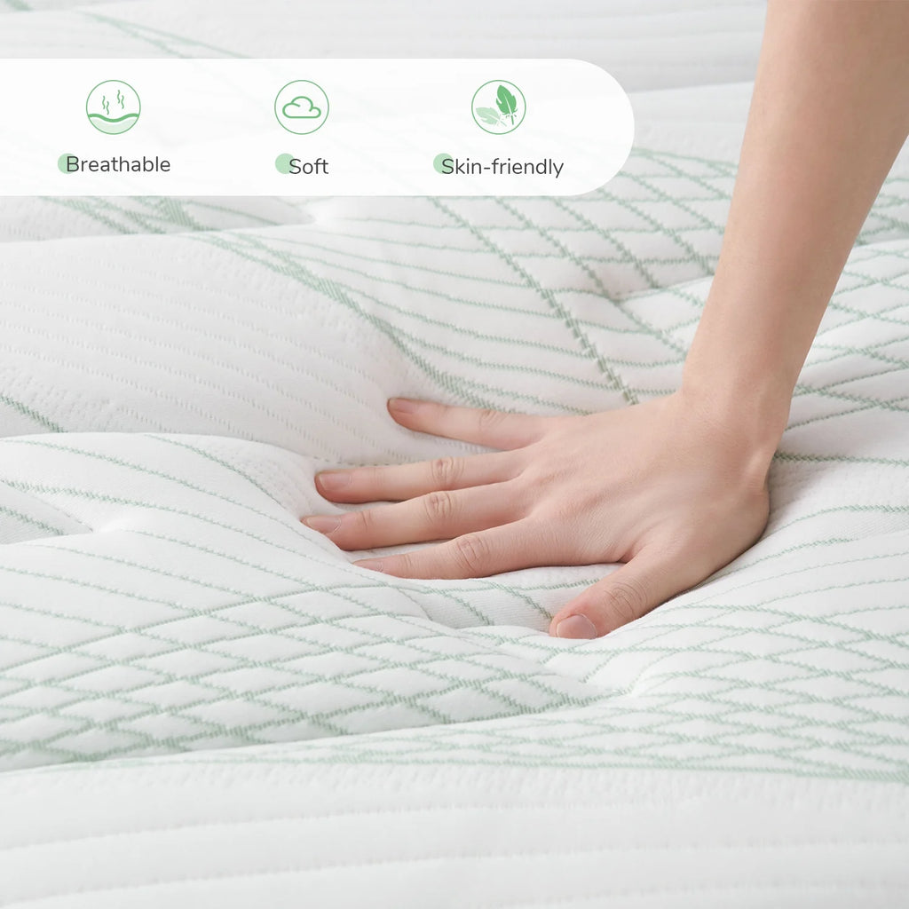 10" Memory Foam Pocket Spring Hybrid Mattress California King Size J90273