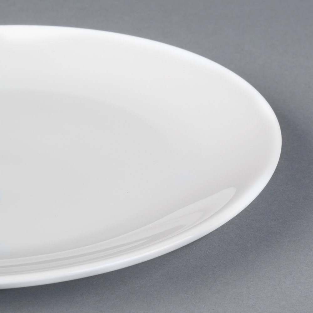 White Coupe Bone China Plate - 24/Case T20214