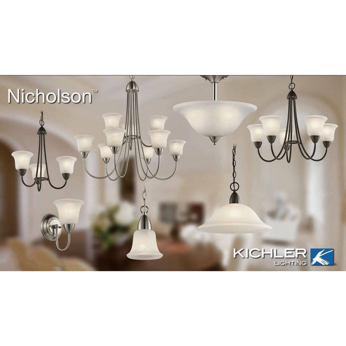 Brushed Nickel 2-Light Bath I172257