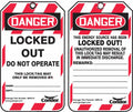 Lockout Tag, 3-1/4 In. W x 5-3/4 In. H, PK100 Y19351