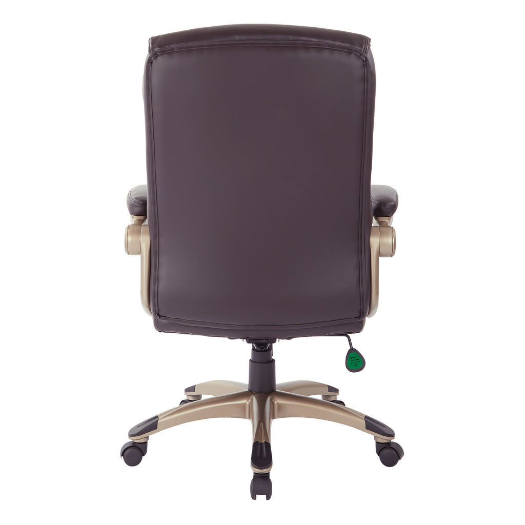 High Back Executive Chair with Espresso Bonded Leather T88653