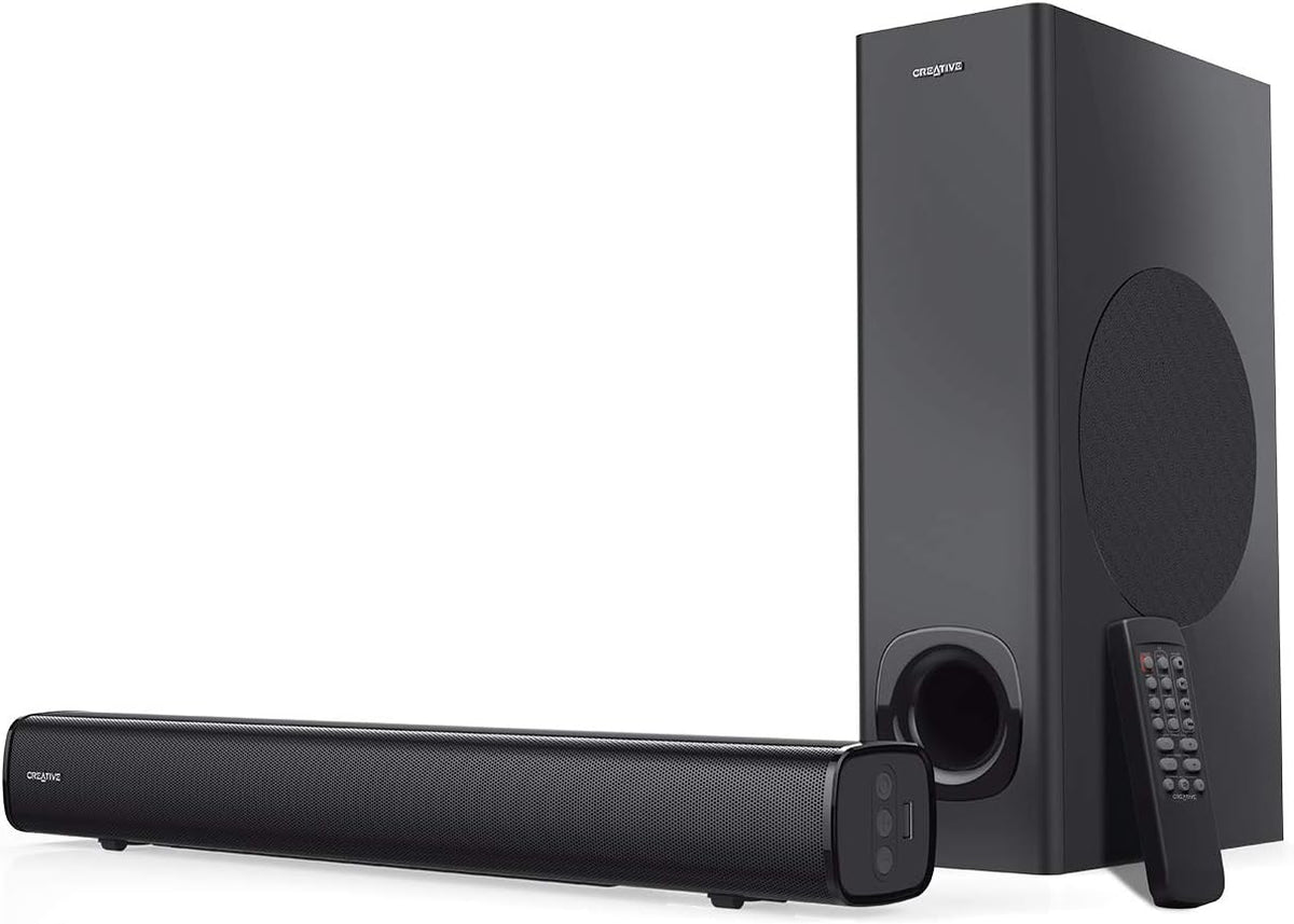 2.1 Soundbar with Subwoofer, Bluetooth 5.0, TV ARC, Optical, USB Audio, Wall Mountable J525