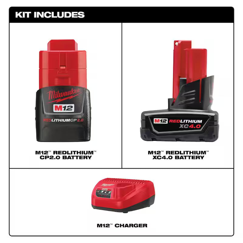 12-Volt Lithium-Ion Battery Packs and Charger Starter Kit M570226