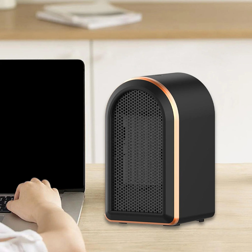 Black Mini Space Heater Fan F19219
