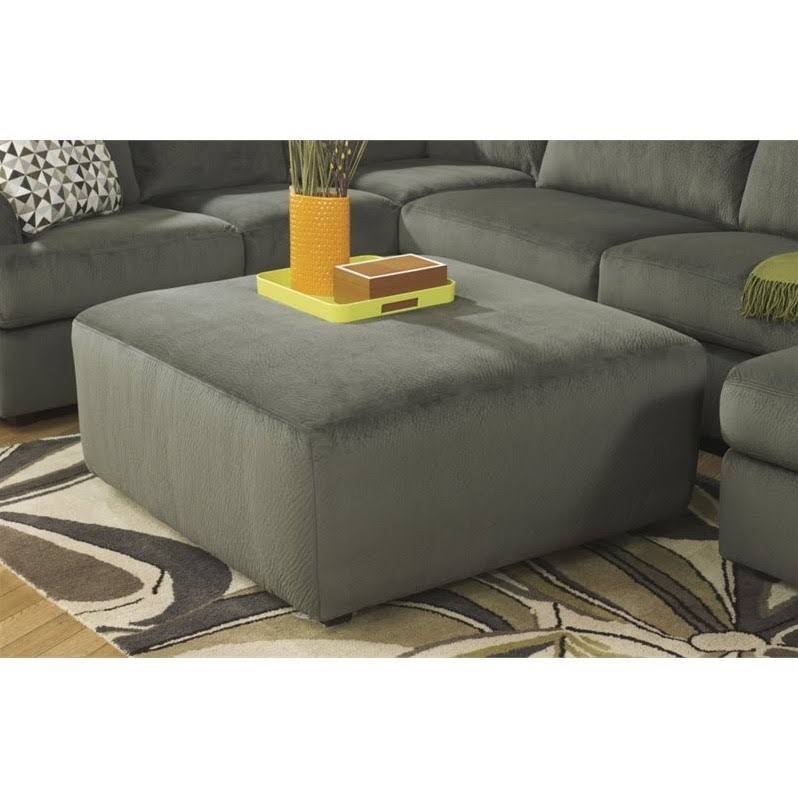 Oversized Pewter Accent Ottoman D32691