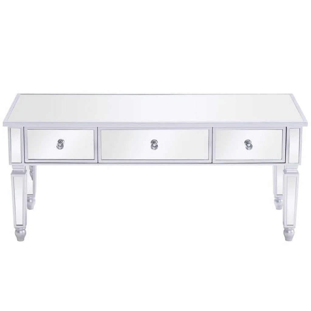 Mirrored Coffee Table with 3 Drawers D7433
