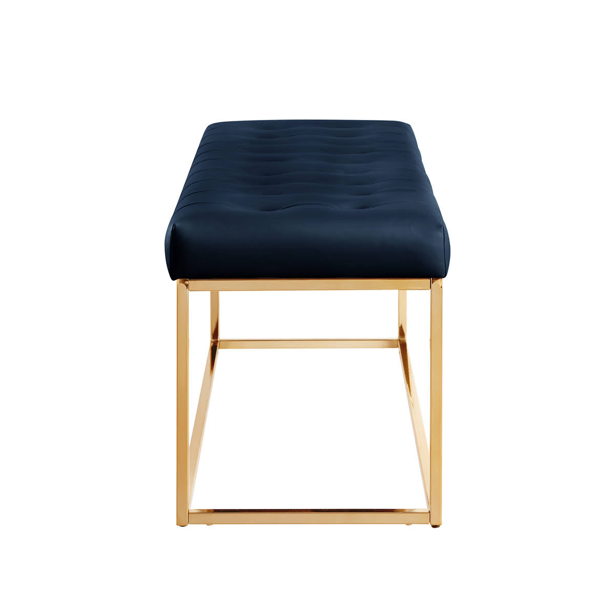 Tufted PU Leather Bench Metal Frame G63700