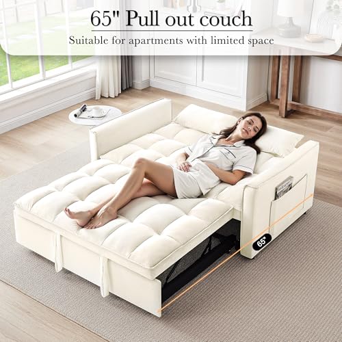 Black Velvet Convertible Sleeper Sofa Bed E2692