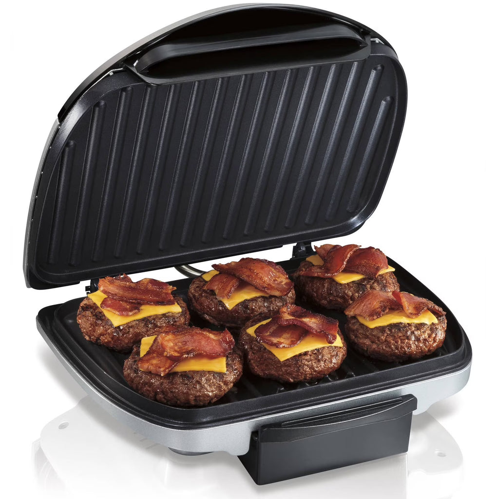 Electric Indoor Grill, 6-Serving, 90 sq.in. Nonstick Stainless Steel G69476