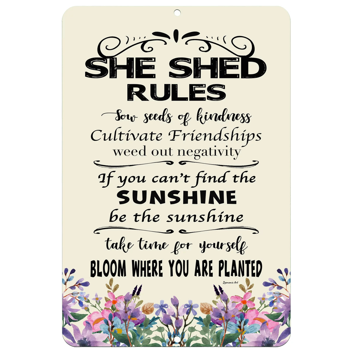 Yellow Aluminum Metal Sign L5628