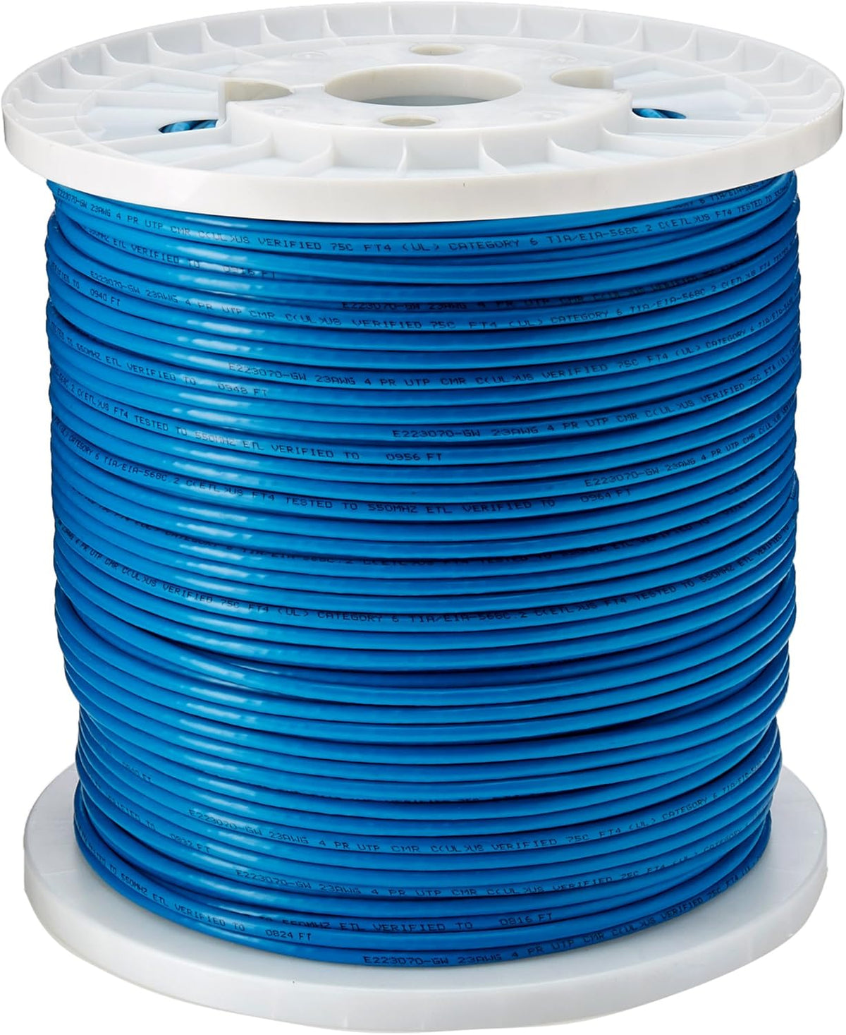 Cat6 Solid-Core Cable, Black, 1000' K828