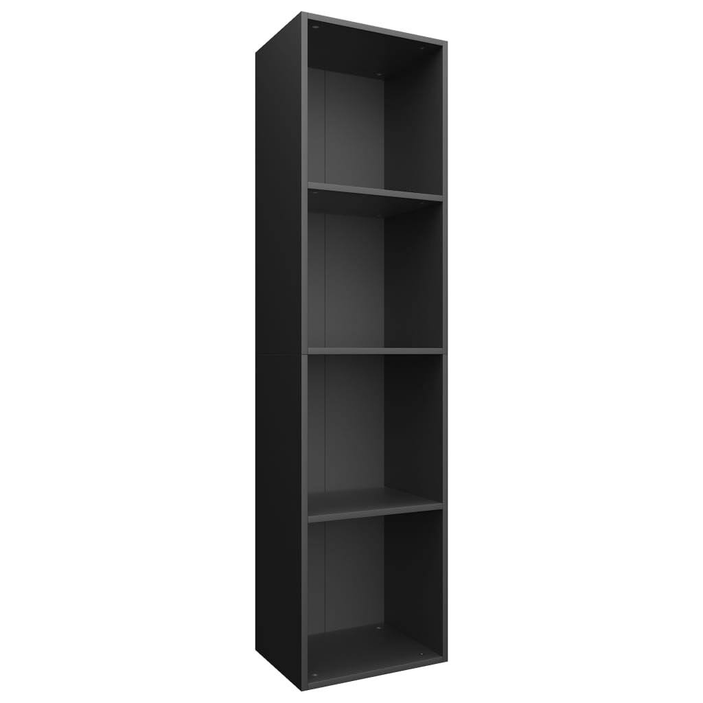 Black Chipboard Book Cabinet TV Cabinet N746691