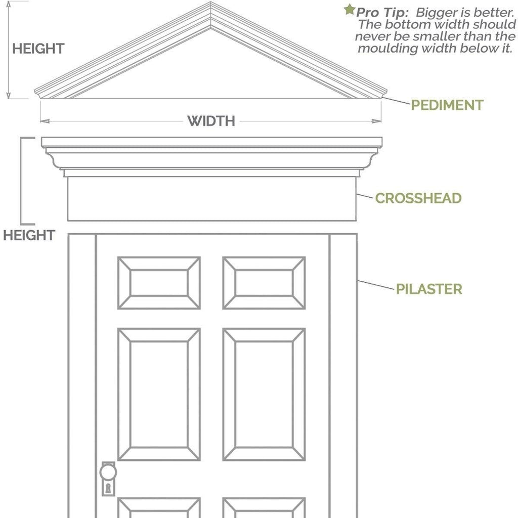 PVC Raised Panel Pilaster with Decorative Capital & Base (Pair) H348119