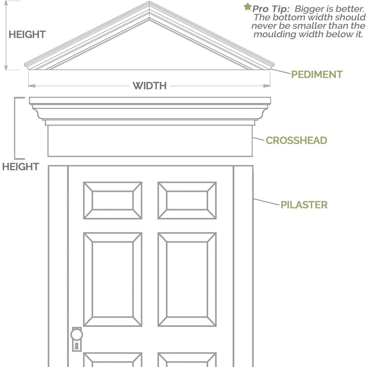 PVC Raised Panel Pilaster with Decorative Capital & Base (Pair) H348119
