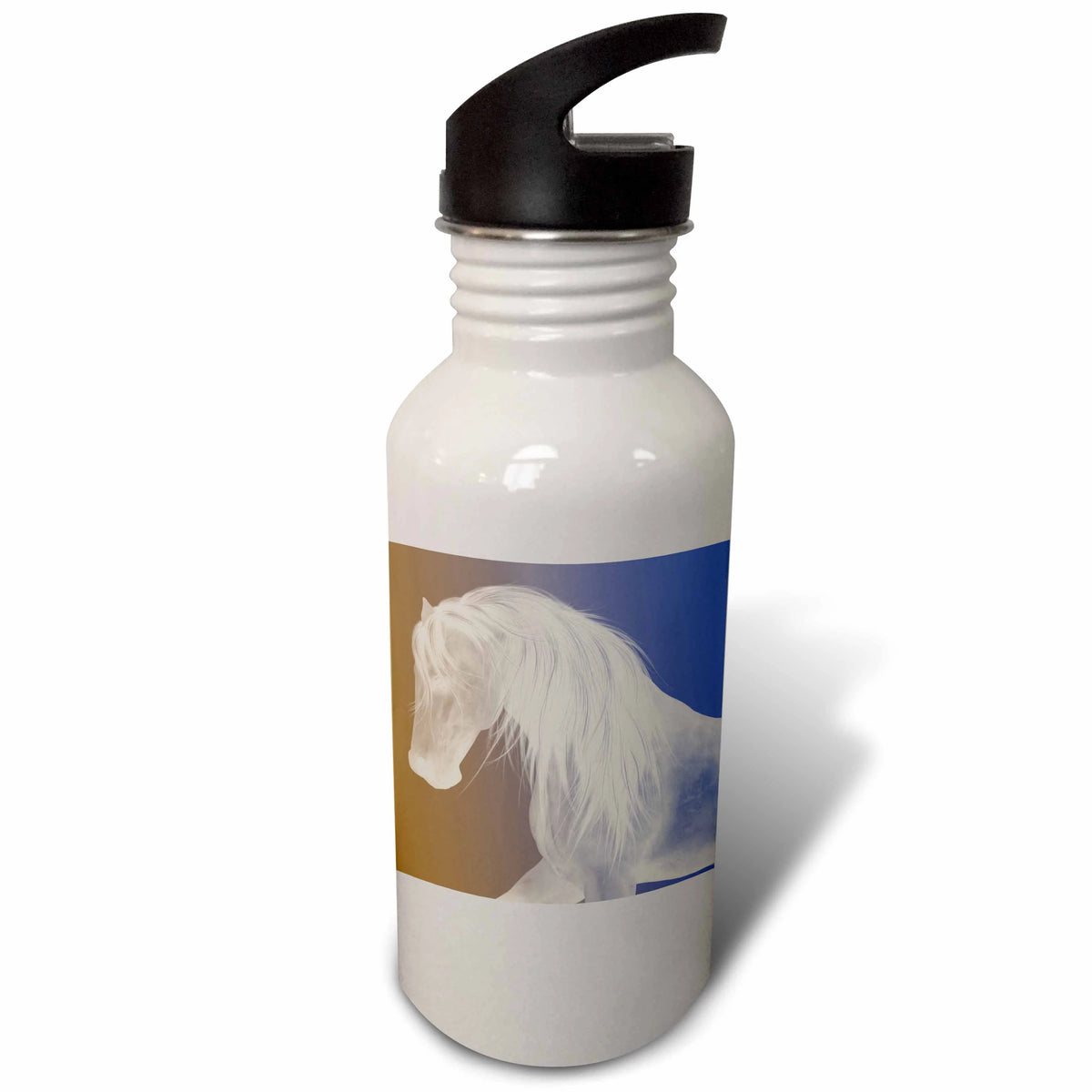 White Horse Face 21 oz Sports Water Bottle T59636