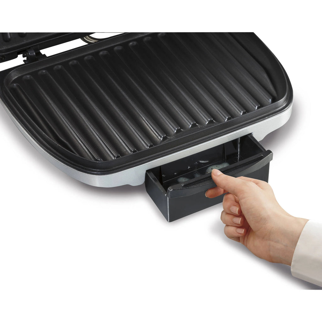 Electric Indoor Grill, 6-Serving, 90 sq.in. Nonstick Stainless Steel G69476