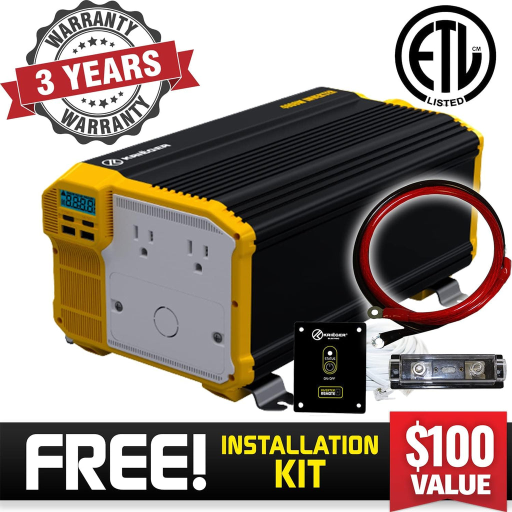 3000 Watts Power Inverter 12V to 110V Modified Sine Wave Dual AC Outlets I196594