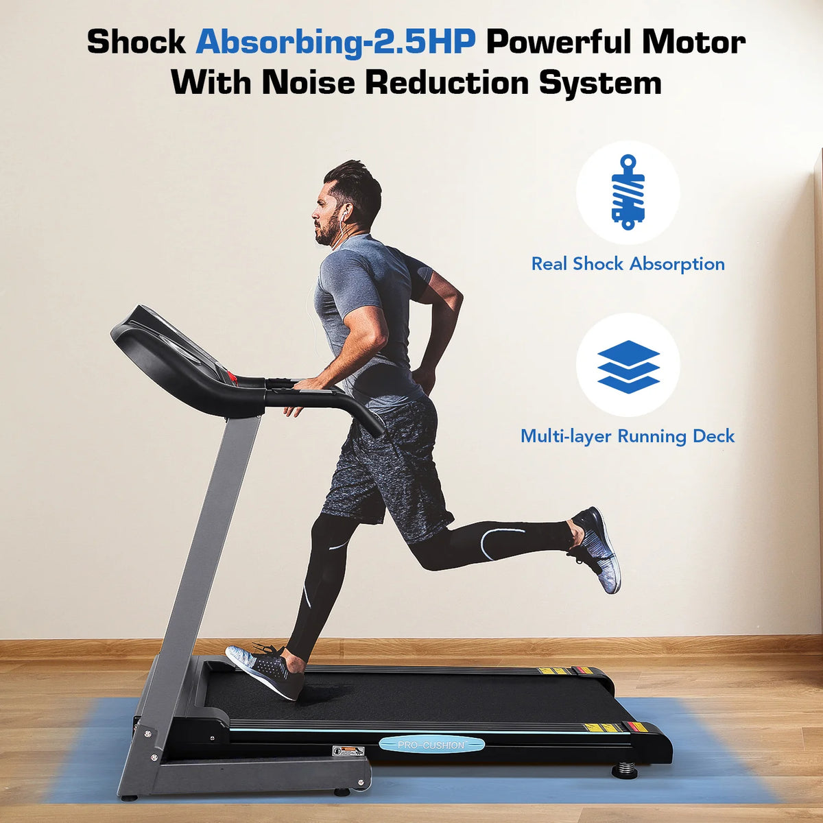 Folding Treadmill with 12% Auto Incline, 2.5 HP Motor V572706