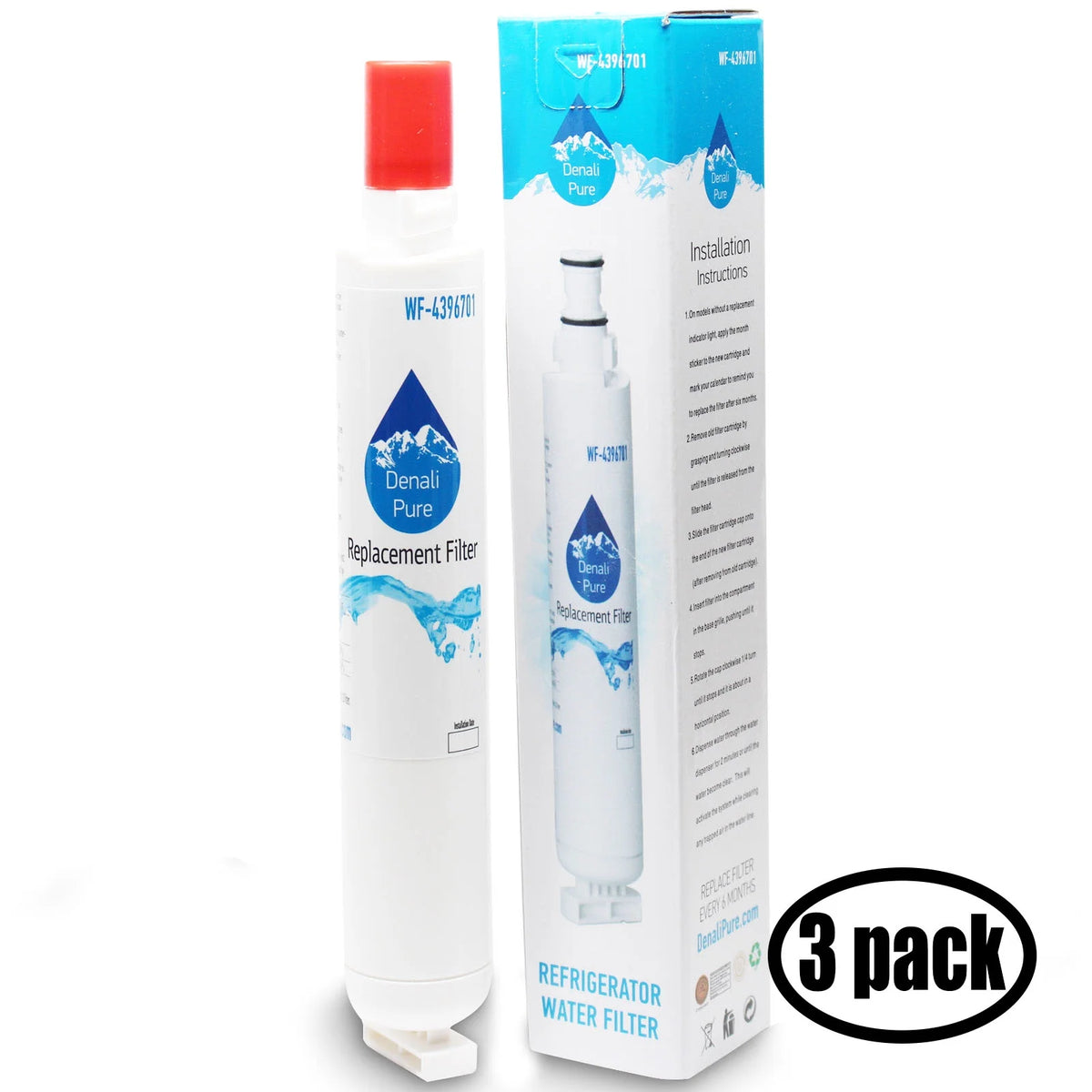 3-Pack Replacement Refrigerator Water Filter Cartridge A660