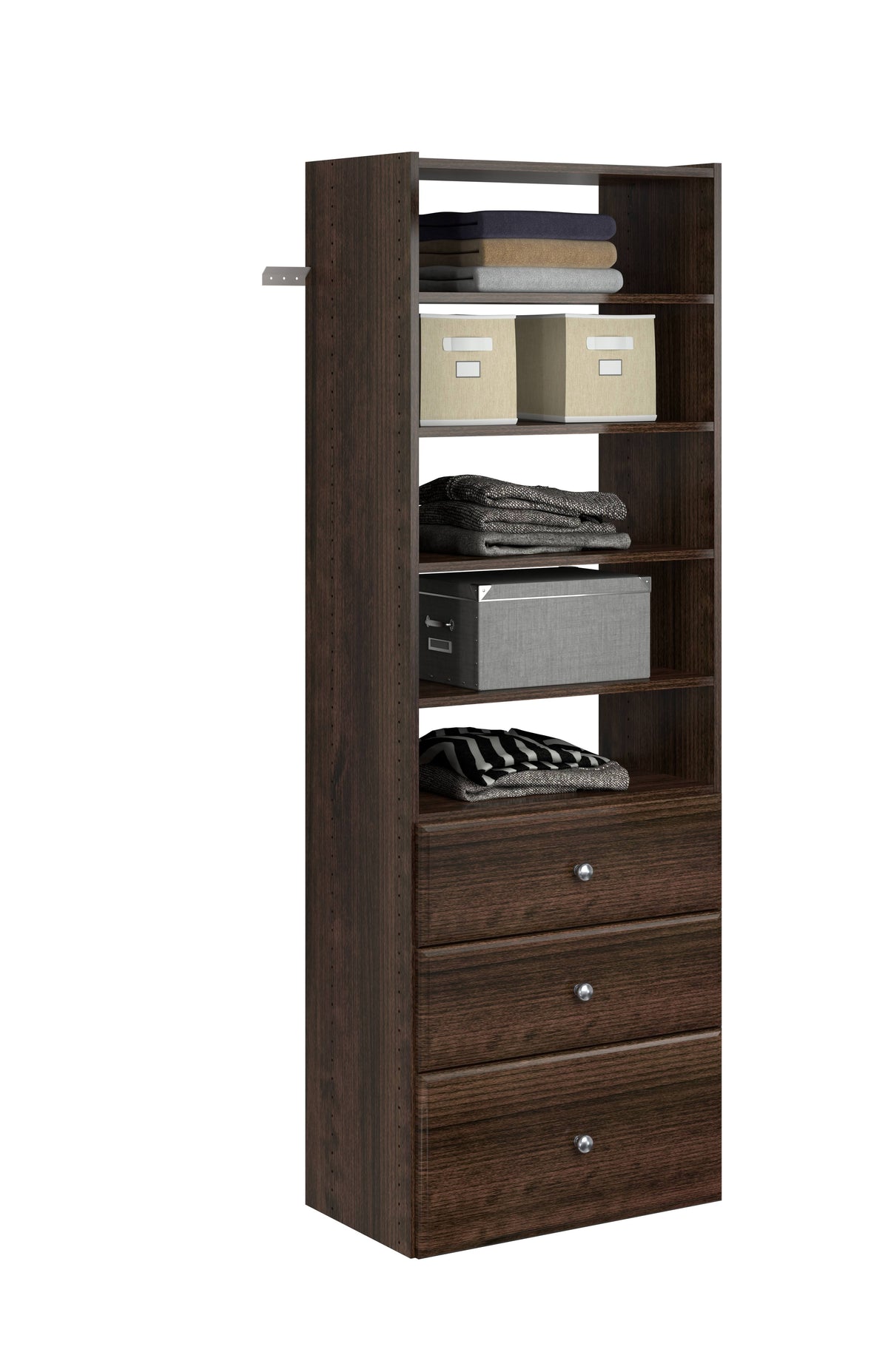 Truffle Tower Closet Organizer with Shelves and Drawers G353
