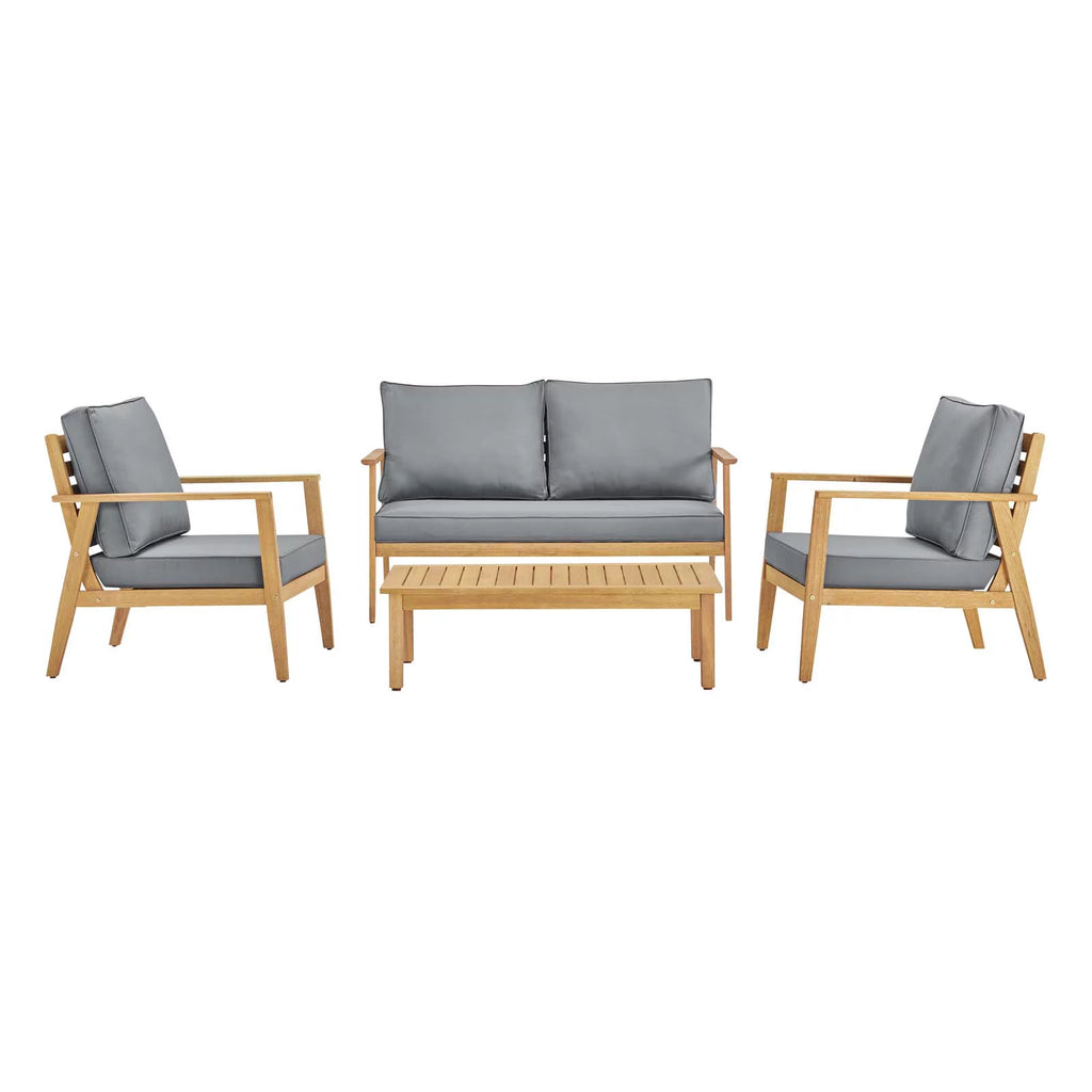 Natural Gray 4 Piece Outdoor Furniture Set F26571