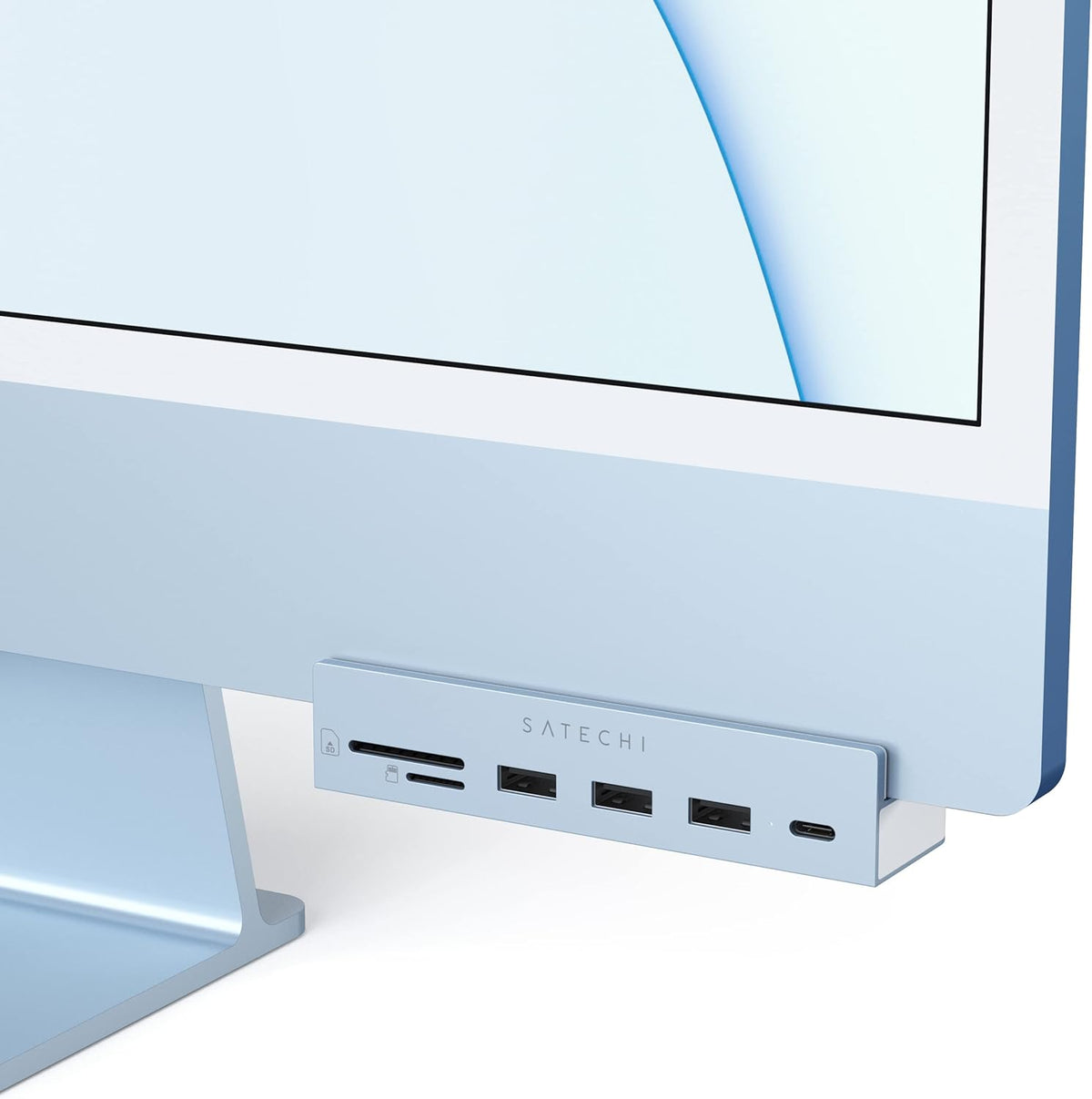 USB-C Clamp Hub with USB-C Data Port, USB-A 3.0 Data, Micro/SD Card Reader A801