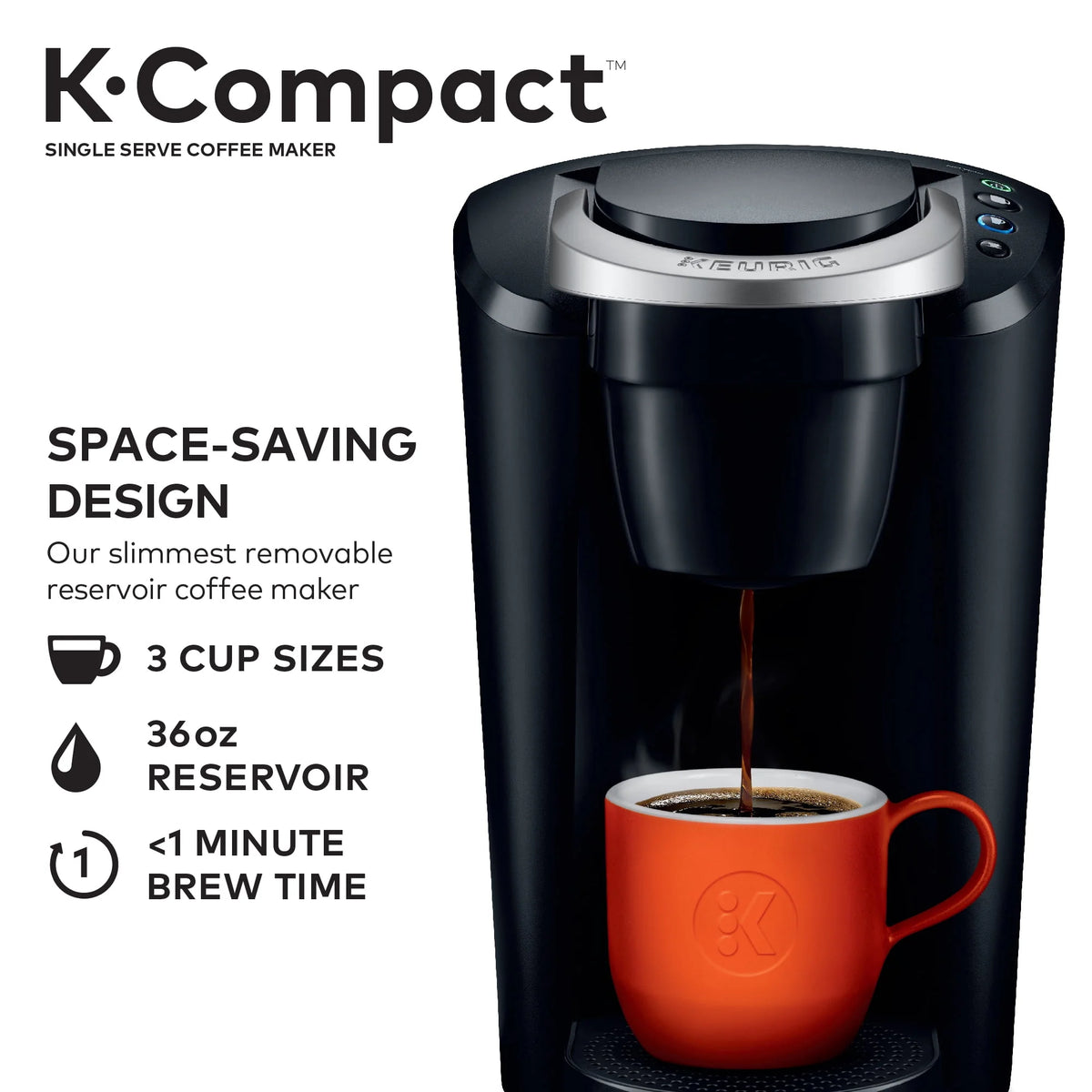 Black Single-Serve Coffee Maker J8515