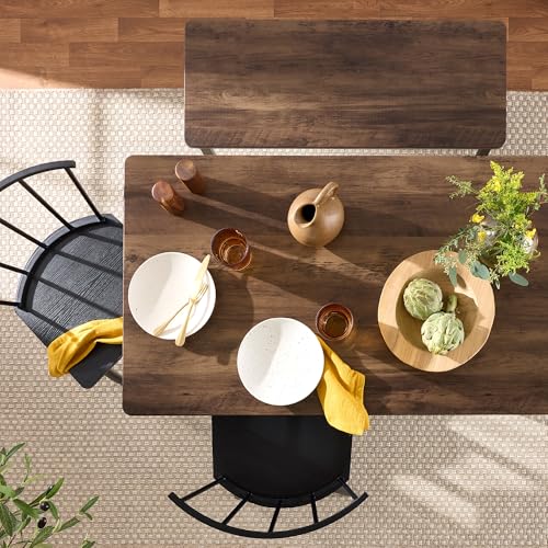 4-Piece Dining Table Set with 2 Chairs and Bench J88943