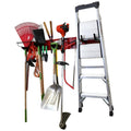 Red Metal Pegboard Garage Tool Storage Rack with Black Hooks Z72921