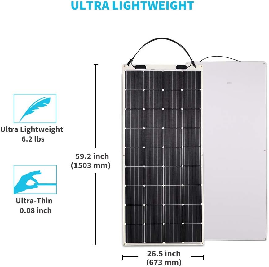 175 Watt 12 Volt Monocrystalline Flexible Solar Panel N1466