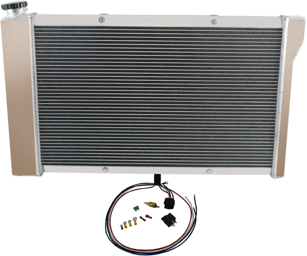 All Aluminum 4 Row Core Radiator with Fan Shroud Combo Z227