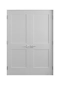 Solid Core Double Prehung French Door with Oil Rubbed Bronze Hinges B934277