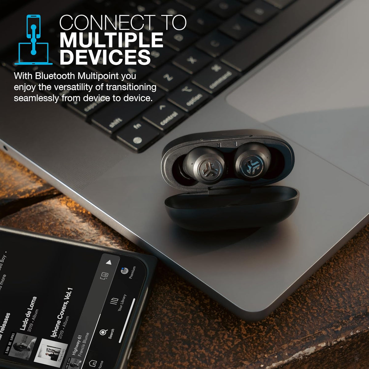 True Wireless Earbuds with Charging Case, Smart Active Noise Canceling E8156