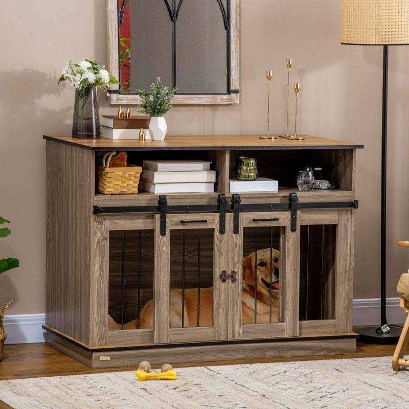Dog Crate Furniture with Shelves Y464